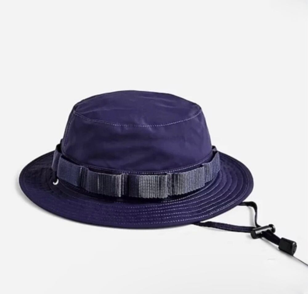 New J. Crew Men's Mini Boonie Hat Size S/M Navy Bucket Lined Fishing Outdoors